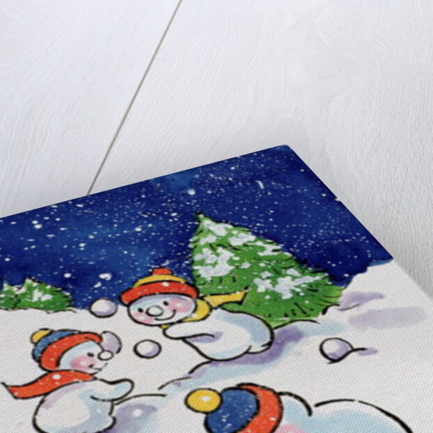 Little Snowmen Snowballing, 1996 by Diane Matthes
