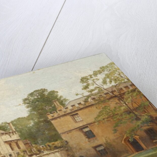 The Grammar Hall from St John's Quadrangle in 1881: President Bulley in the Lodgings Drive and Two Others, 1881 by Pierre François Joseph Tonneau