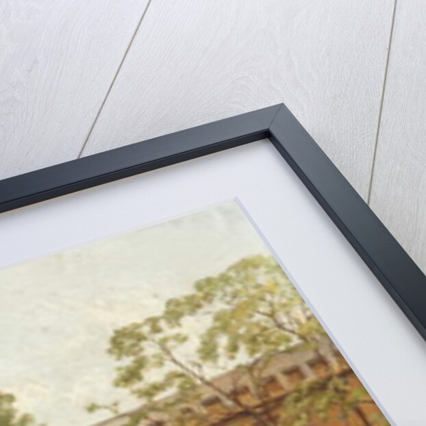 The Grammar Hall from St John's Quadrangle in 1881: President Bulley in the Lodgings Drive and Two Others, 1881 by Pierre François Joseph Tonneau