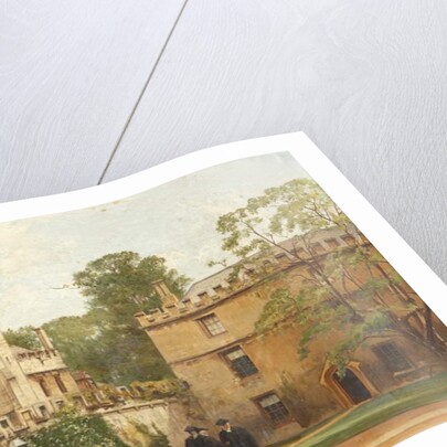 The Grammar Hall from St John's Quadrangle in 1881: President Bulley in the Lodgings Drive and Two Others, 1881 by Pierre François Joseph Tonneau