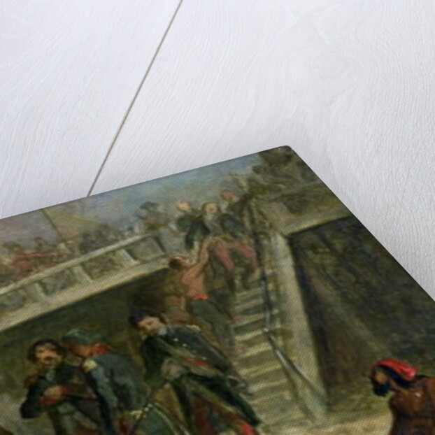 Nelson Boarding the 'San Josef' on 14th February 1797 after Sir John Jervis' victory off Cape St. Vincent by Thomas Jones Barker