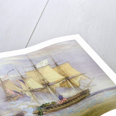 The Moment of Victory between HMS 'Shannon' and the American Ship 'Chesapeake' on 1st June 1813, 1857 by John Christian Schetky