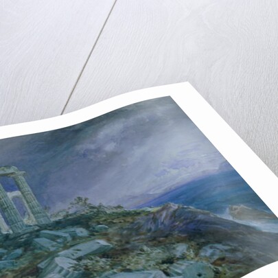 The Temple of Poseidon, Sunium, 1877 by William 'Crimea' Simpson