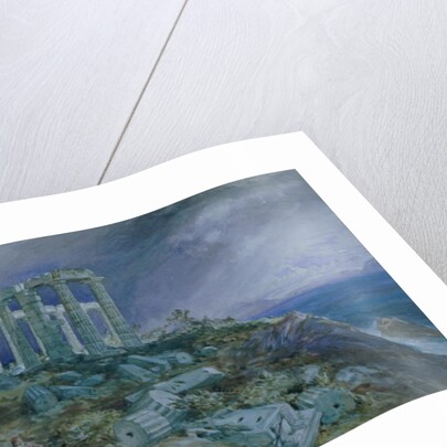 The Temple of Poseidon, Sunium, 1877 by William 'Crimea' Simpson