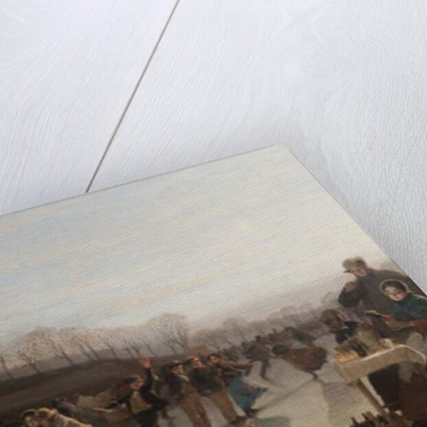 Sliding on Linlithgow Loch, 1858 by Charles Lees