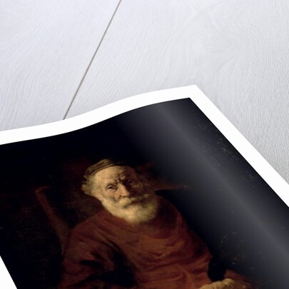 An Old Man in Red by Rembrandt Harmensz. van Rijn