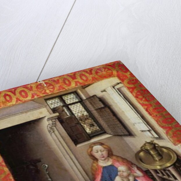 Madonna and Child Before a Fireplace by Master of Flemalle