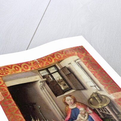 Madonna and Child Before a Fireplace by Master of Flemalle