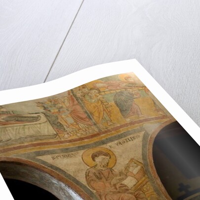 St. Mark writing the gospel by School Italian