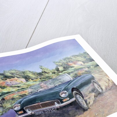 MGB by a French Canal by Clive Metcalfe