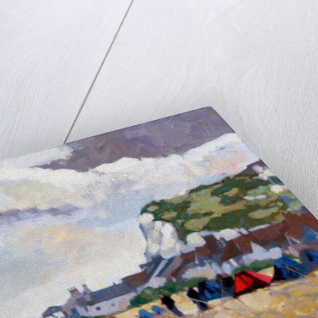 Fishing at Kingsdown White Cliffs, 2010 by Clive Metcalfe