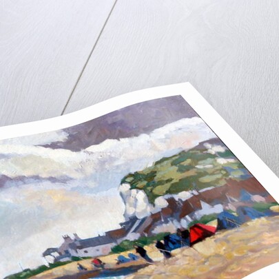 Fishing at Kingsdown White Cliffs, 2010 by Clive Metcalfe