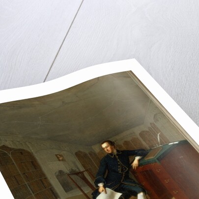 Sir Roger Newdigate in the Library at Arbury by Arthur Devis
