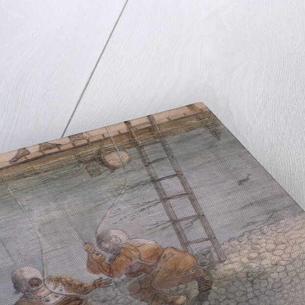 Diving for gold in the Ancobra River, 1878 by General E.W. Wray