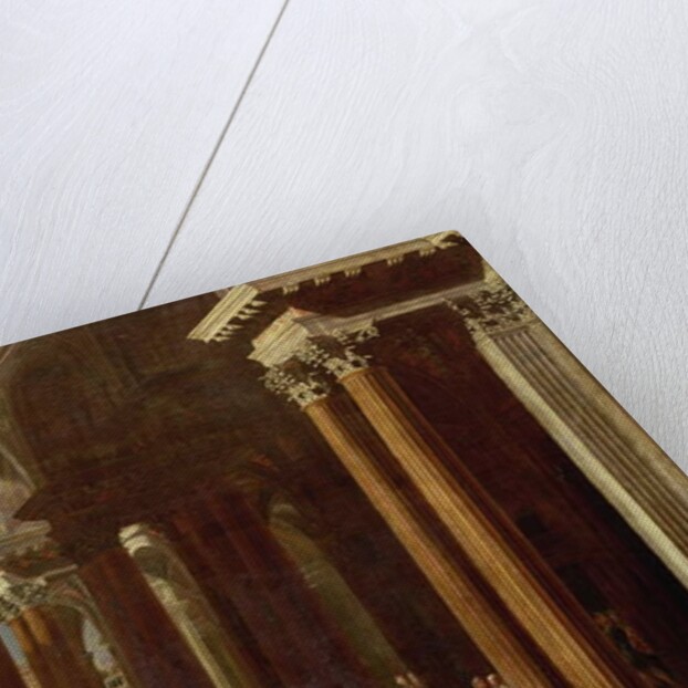 An Architectural Capriccio with a Roman Sacrifice by V. & Gargiulo D. Codazzi