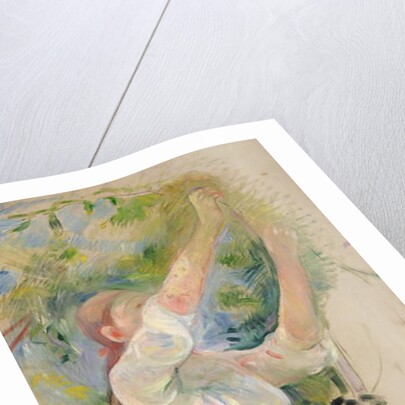 Girl gathering cherries, 1891 by Berthe Morisot
