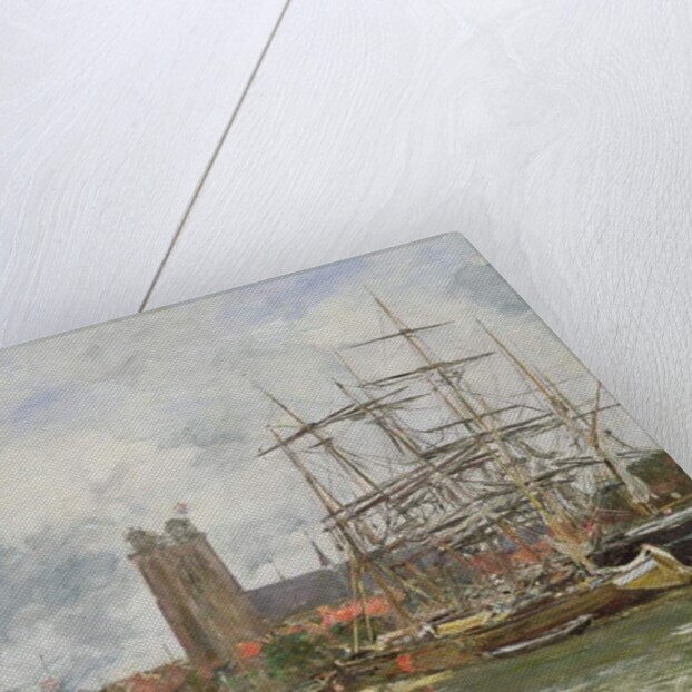 A French Port, 1884 by Eugene Louis Boudin