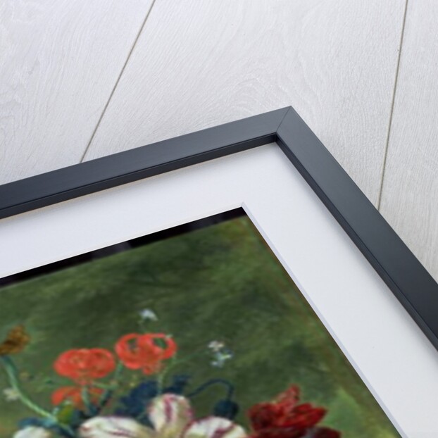 Still Life of Flowers and a Bird's Nest on a Pedestal by Jan van Huysum