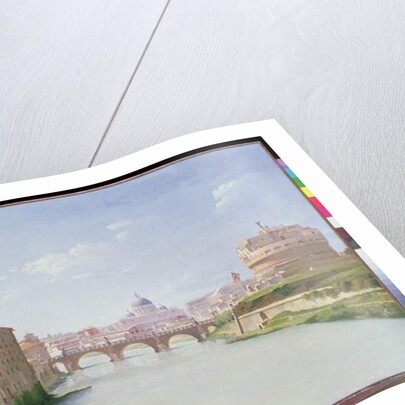 View of the Ponte and Castel Sant'Angelo in Rome by Christoffer-Wilhelm Eckersberg
