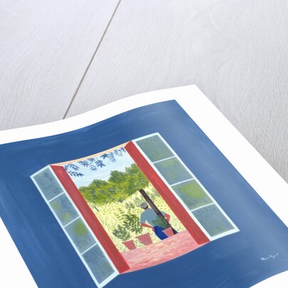 Zaid Through the Window, 1986 by Marie Hugo