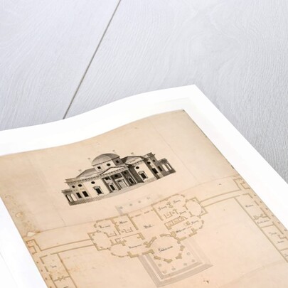 Monticello: 2nd version, 1803 by Robert Mills