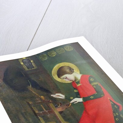 St. Elizabeth of Hungary spinning Wool for the Poor, c. 1895 by Marianne Stokes