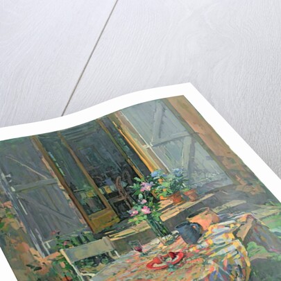 Courtyard and Blue Doors by Susan Ryder