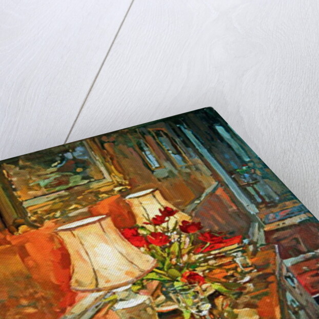 Lamp and Tulips by Susan Ryder