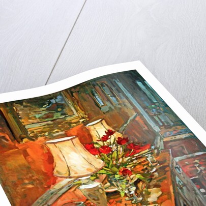 Lamp and Tulips by Susan Ryder