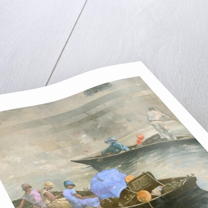 Punts on the Wey at Brooklands by Peter Miller