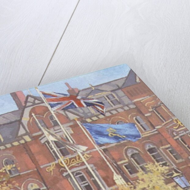 Flags outside the Prince of Wales, Southport, 1991 by Peter Miller