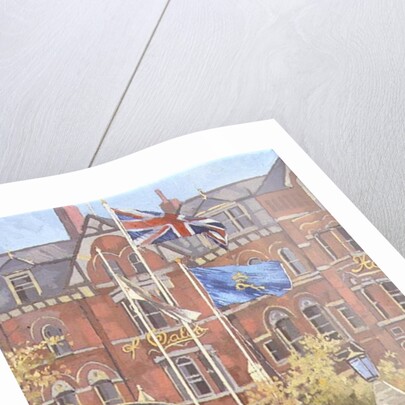 Flags outside the Prince of Wales, Southport, 1991 by Peter Miller