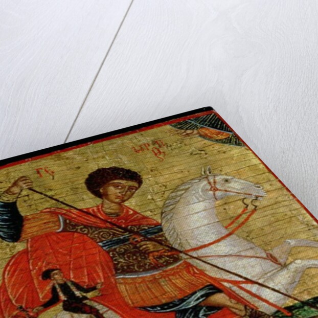 Icon of St. George and the Dragon by School Cretan