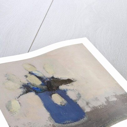 White tulips blue jug, 2017 by Michael Clark