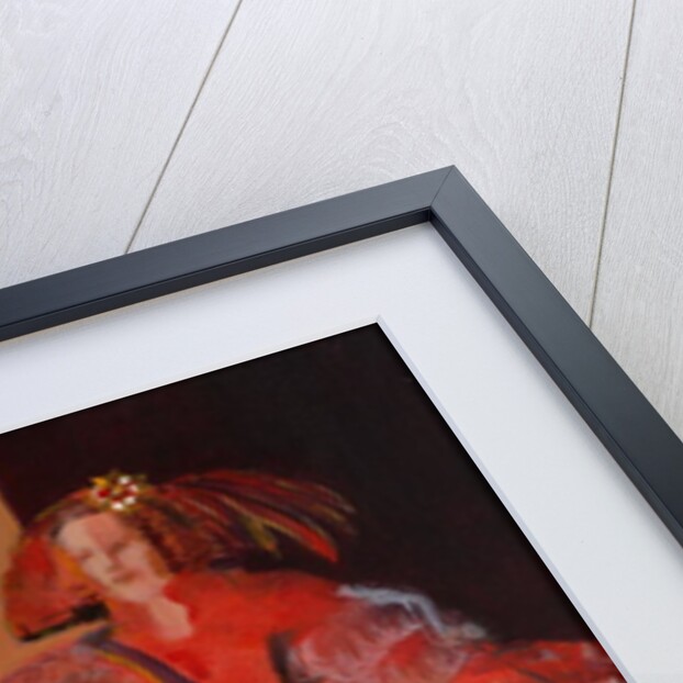 Menina in Red With Small Cockerel by Marisa Leon