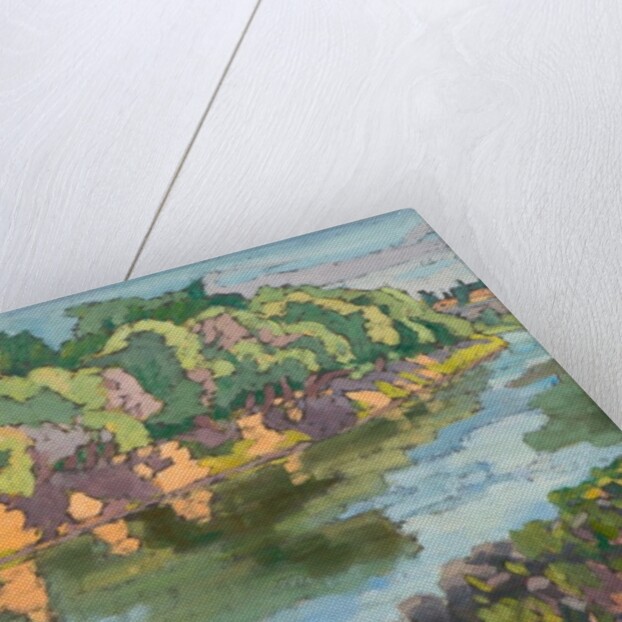 On the Sunny Side of River Koros, oil on board by Marta Martonfi-Benke