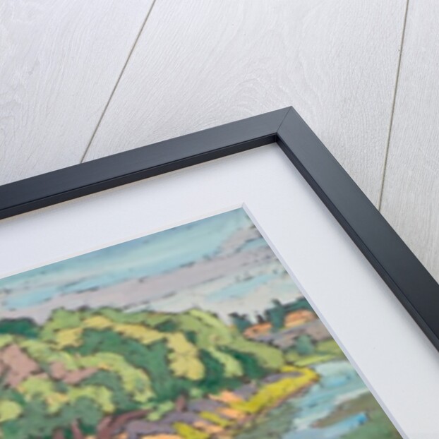 On the Sunny Side of River Koros, oil on board by Marta Martonfi-Benke