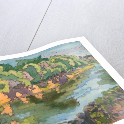 On the Sunny Side of River Koros, oil on board by Marta Martonfi-Benke