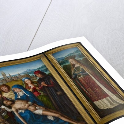 Lamentation with Saint John the Baptist and Saint Catherine of Alexandria, c.1493-1501 by Master of the Legend of Saint Lucy