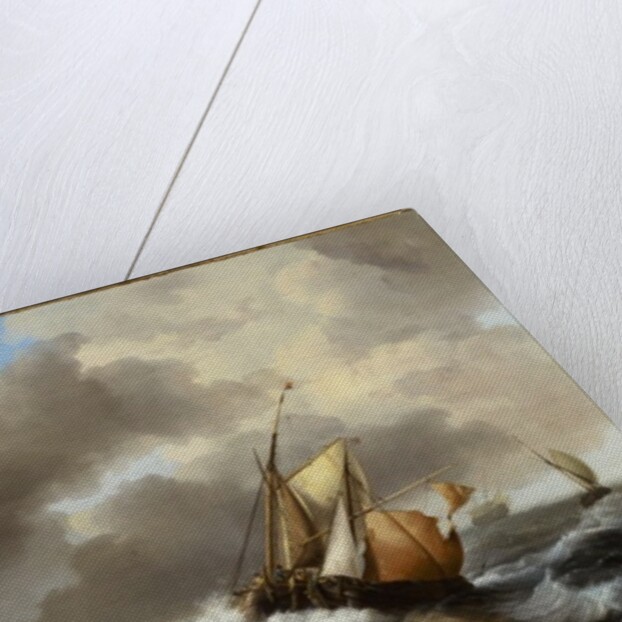 Fishing Vessels Offshore in a Heavy Sea, 1864 by Ludolf I Backhuysen