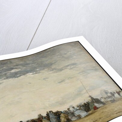 Vacationers on the Beach at Trouville, 1864 by Eugene Louis Boudin