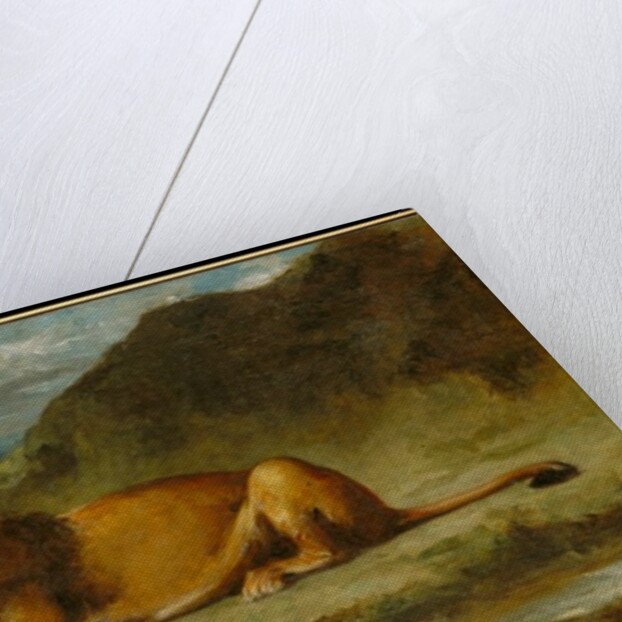 Lion Devouring a Goat, c.1850 by Eugene Delacroix