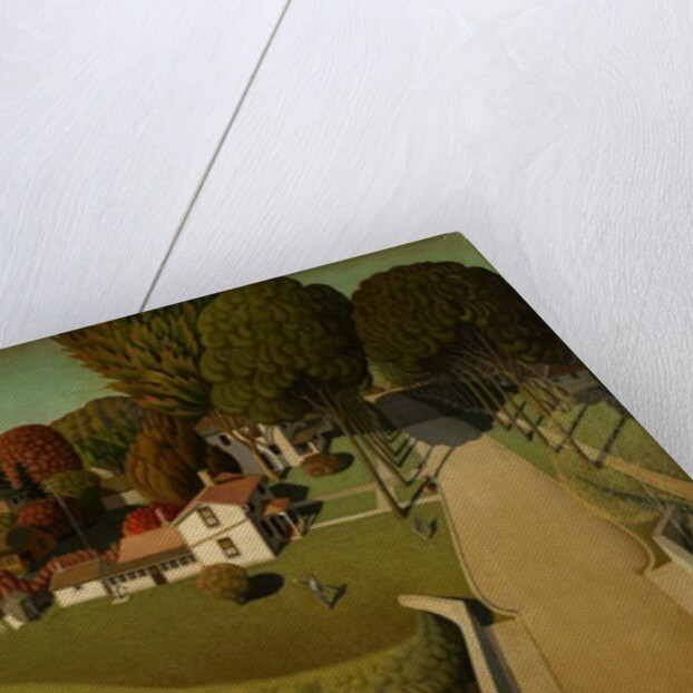 The Birthplace of Herbert Hoover, West Branch, Iowa, 1931 by Grant Wood