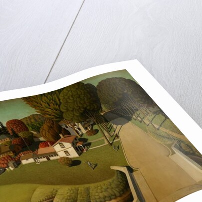 The Birthplace of Herbert Hoover, West Branch, Iowa, 1931 by Grant Wood