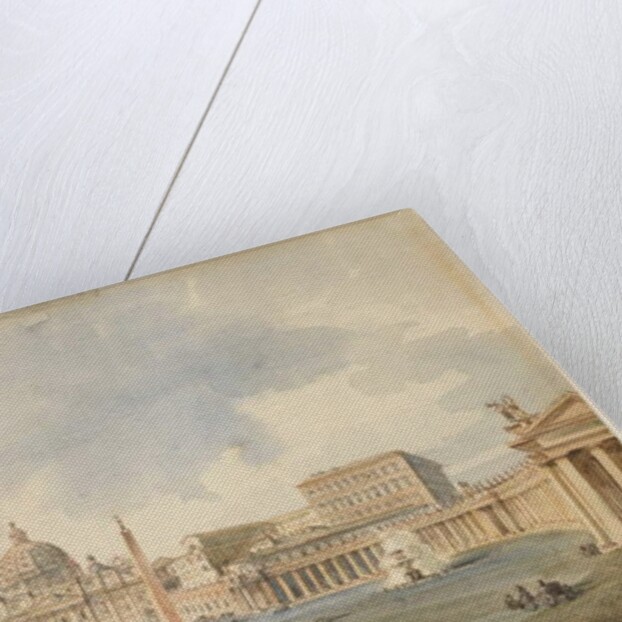 View of Saint Peter's Square and Basilica in Rome, c. 1846 by Ippolito Caffi