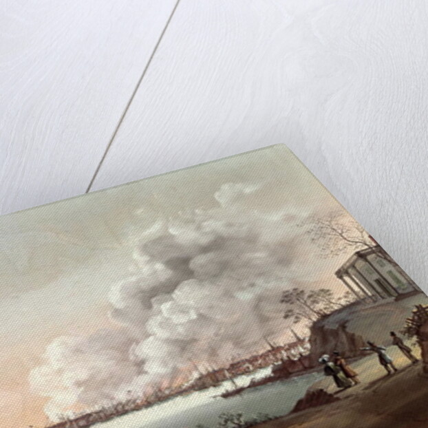 View of New York after The Great Fire Taken from Brooklyn, 1835 by Nicolino Calyo