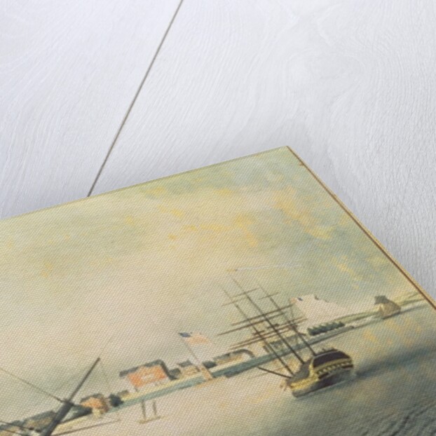 View of New York from 'Le Jupiter' of 74 Guns Lying at Anchor in the North River, 1794 by Archibald Robertson