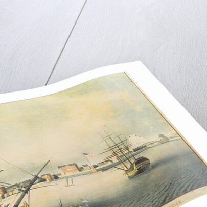 View of New York from 'Le Jupiter' of 74 Guns Lying at Anchor in the North River, 1794 by Archibald Robertson