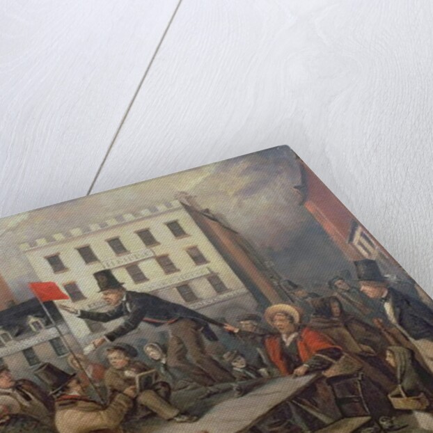 Auction in Chatam Street, New York, 1843 by E. Didier