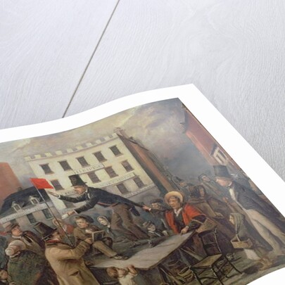 Auction in Chatam Street, New York, 1843 by E. Didier